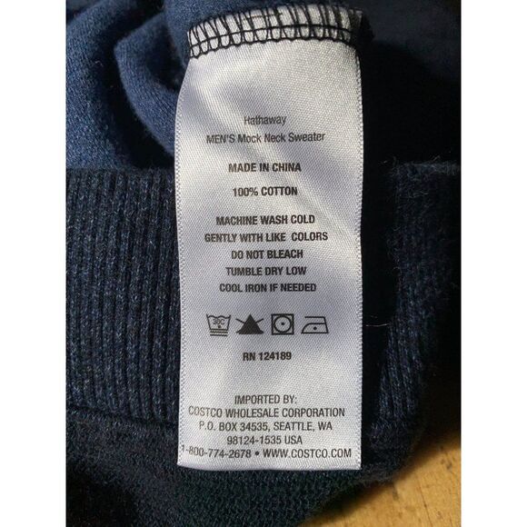 Hathaway Men's XXL Mock Collar w/ Snap Placket 1/4 Sweater Interlock Knit  EUC - Picture 4 of 6